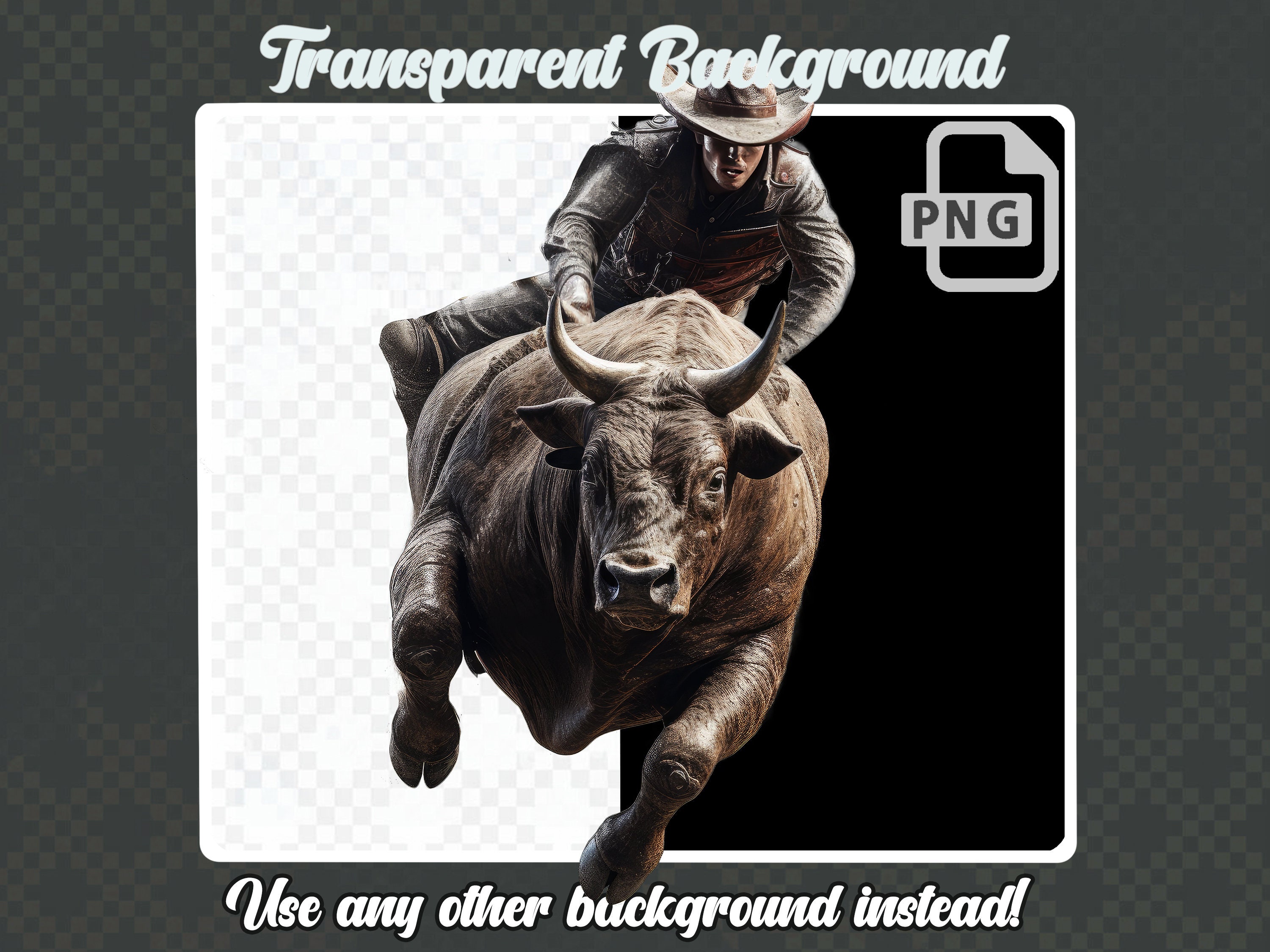 16 Bull Riders - Wild West Rodeo | 5 Digital File Types | Color ...