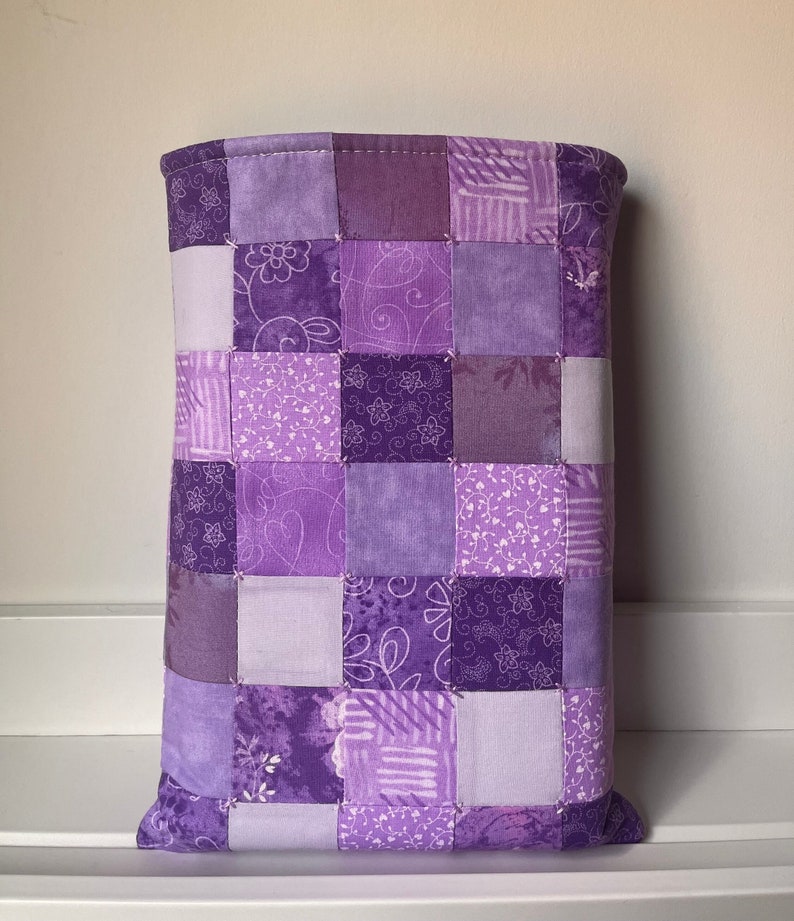 Book Sleeve Purple Hues Quilted Purple Aesthetic Book Pouch Book Cover