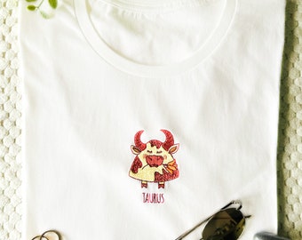 Taurus Zodiac Sign T-Shirt - Astrology Gift, Zodiac Tee, Bull Constellation Shirt, Personalized Horoscope Clothing