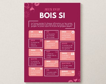 Jeux EVJF  - Jeu d'enterrement de vie de jeune fille éditable- Buvez si français - Défis evjf - Activités evjf - Gages pour evjf - evjf