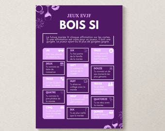 Bachelorette party games - Editable bachelorette party game - Drink if French - Bachelorette party challenges - Bachelorette party activities - Prizes for bachelorette party - bachelorette party