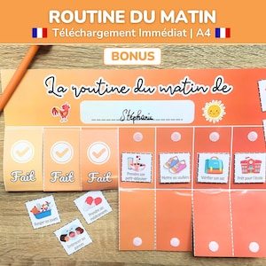 Rotina infantil em francês, educação positiva Montessori, rotina da creche, gráfico de rotina para imprimir, planejamento, semanal