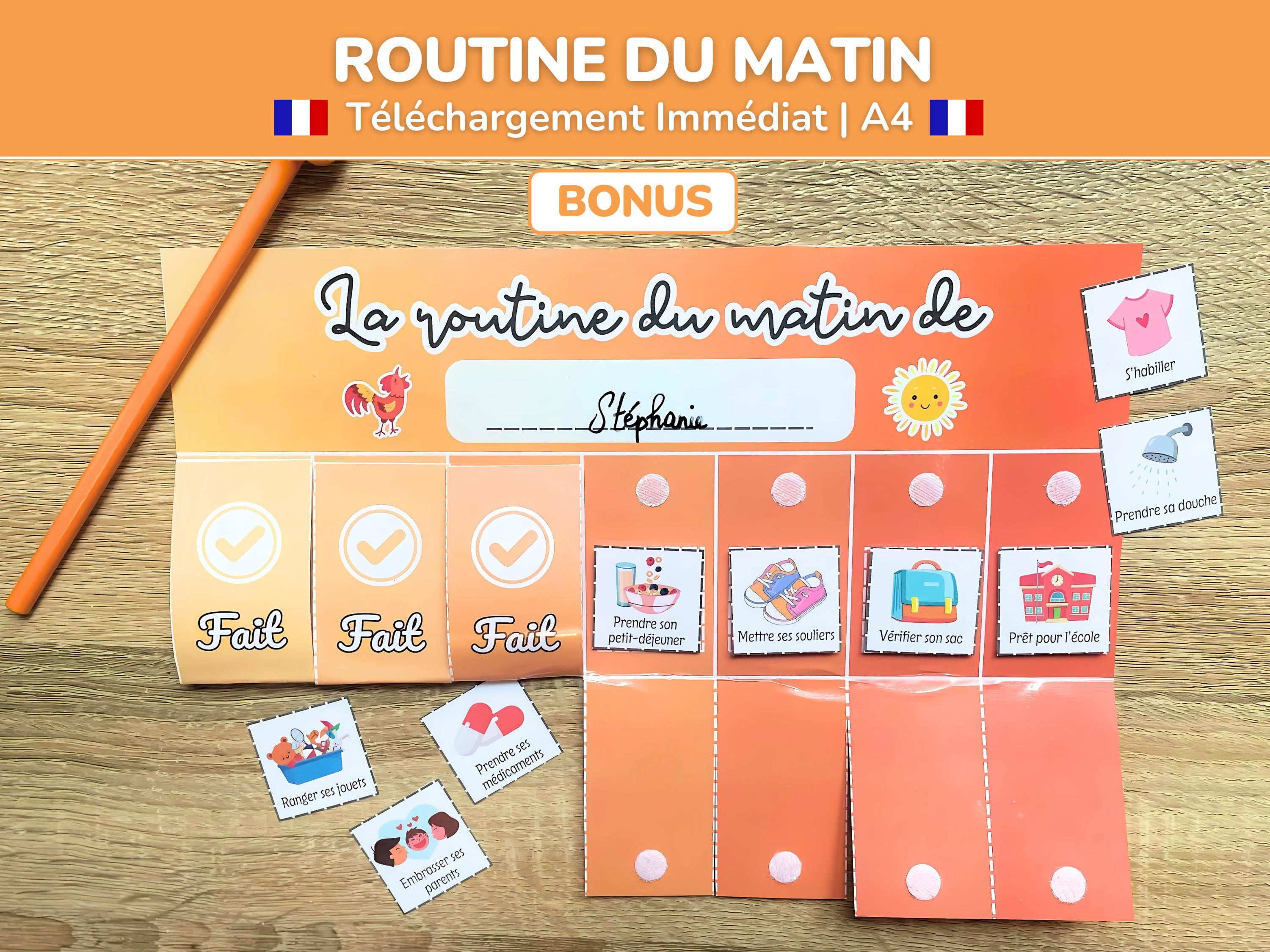 Tableau de responsabilité pour l'éducation des enfants à personnaliser, tableau de récompense