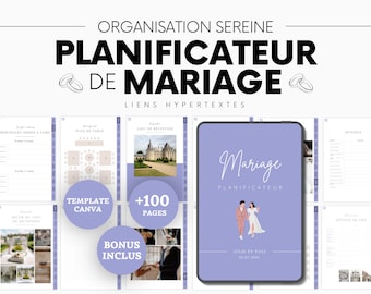 French wedding planner, Canva wedding planner, digital wedding planner, wedding planner, wedding planner in French
