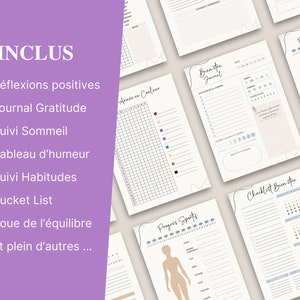 Journal TDAH en français, planificateur PDF imprimable A4 et A5, agenda, bien-être, adulte, organisation pour personne neuroatypique, TSA image 3