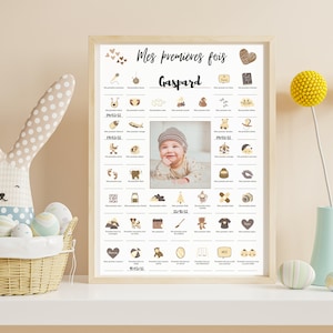 Poster My first times baby Baby room wall decoration Baby birth poster Digital Poster Birth gift idea image 8