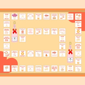 Jogo de tabuleiro EVJF, jogo de despedida de solteiro, jogo para solteiros, despedida de solteira, jogo de tabuleiro para beber para solteiros, jogo noturno, saída à noite para meninas