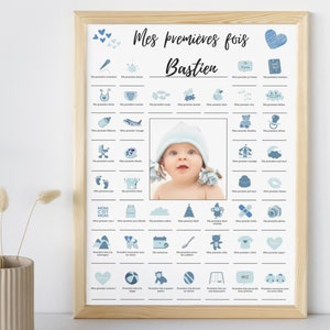 My First Times Baby Poster | Baby Room Wall Decor | Baby Birth Poster | Digital Poster | Birth Gift Idea |