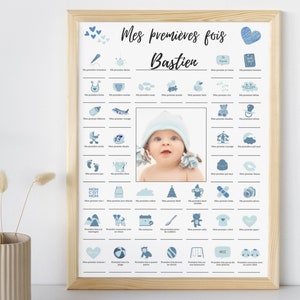 Poster My first times baby | Baby room wall decoration | Baby birth poster | Digital Poster | Birth gift idea |