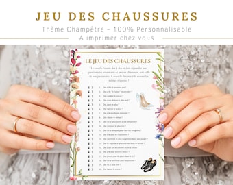 Jeu des chaussures thème champêtre- Jeux de mariage Activités
