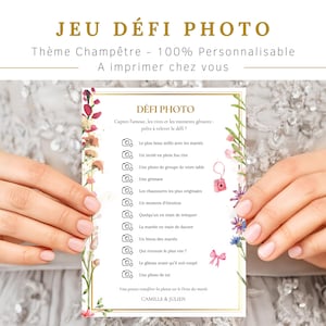 Wedding Photo Challenge Game, Country Theme, Wedding Activities, Customizable with Canva, Perfect Game for Your Wedding