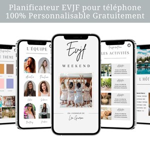 Pode incluir: Um planejador digital para um fim de semana de despedida de solteira. O planejador &eacute; dividido em se&ccedil;&otilde;es para o tema, a equipe, as atividades e o hotel. O planejador &eacute; personaliz&aacute;vel e gratuito.