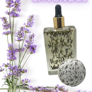 Organic oil with Lavender - Multi-purpose oil face, body and hair / Lavender oil