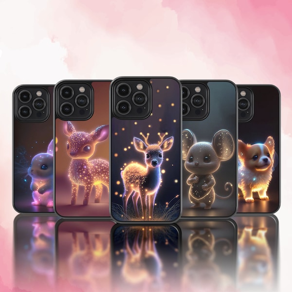 Enchanted Forest Animal Style Design Tough Phone Case iPhone 14 13 12 11 X XS XR Plus Pro Mini Max Samsung Galaxy S23 S22 S21 S20 Ultra Plus