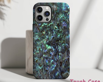 Abalone Shell Design Tough Phone Cover For iPhone 15 14 13 12 11 8 7 Plus Pro Max Case, Samsung Galaxy S24 S23 S22 Ultra Plus MagSafe Case
