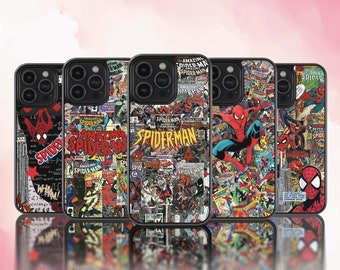 Spider Man Style Tough Phone Case iPhone 15 14 13 12 11 8 7 X XR Plus Pro Mini Max Samsung Galaxy S23 S22 S21 A70 A54 A52 A23 A22 Ultra Plus