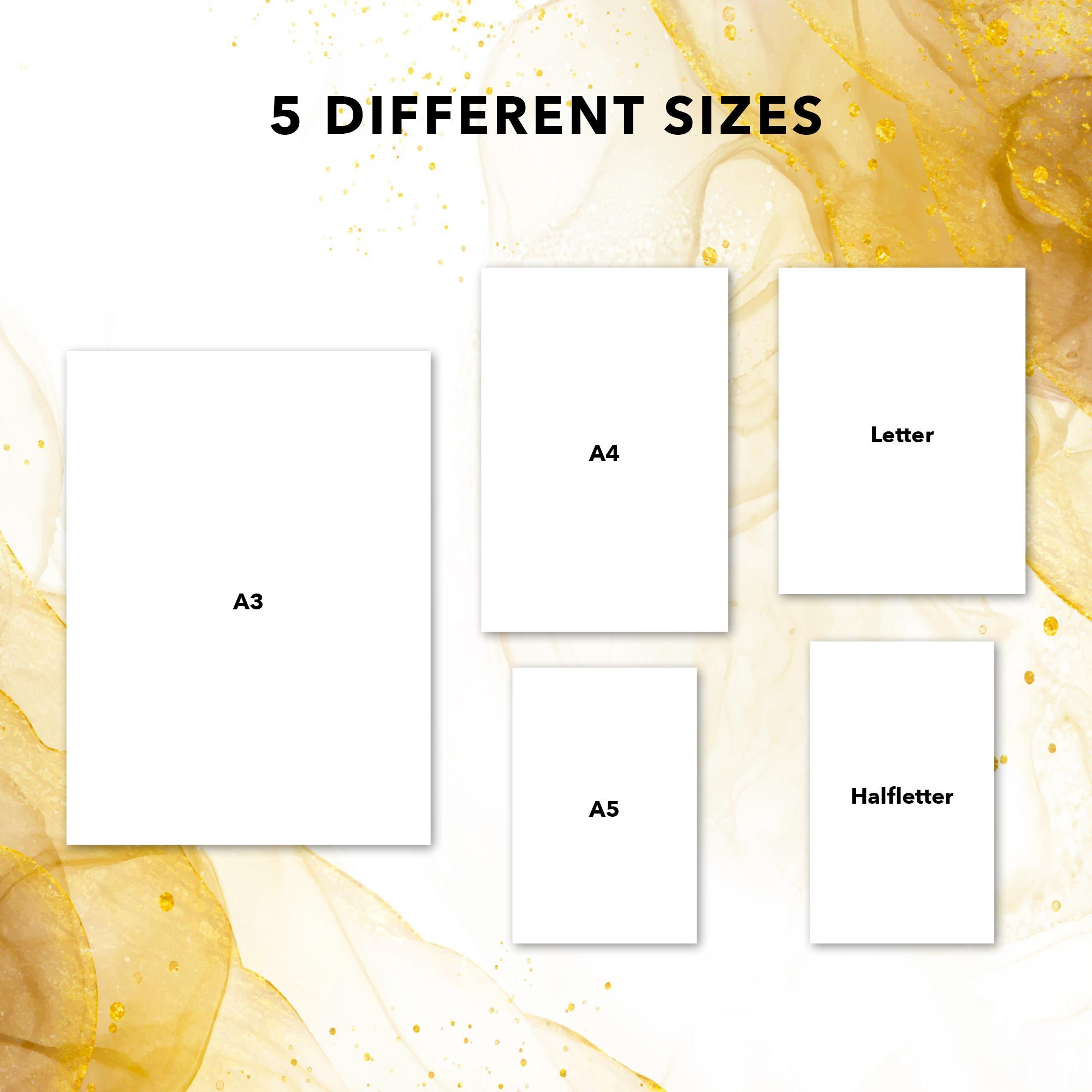 A3 Study Notes Printable Notes Pages A3, A4, A5, Letter, Half Letter Blank Notes Study ...