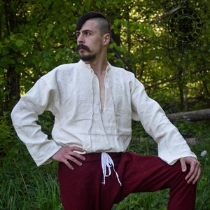 Linen shirt 16/17th century. Polish Hungarian fashion Cossack shirt, LARP
