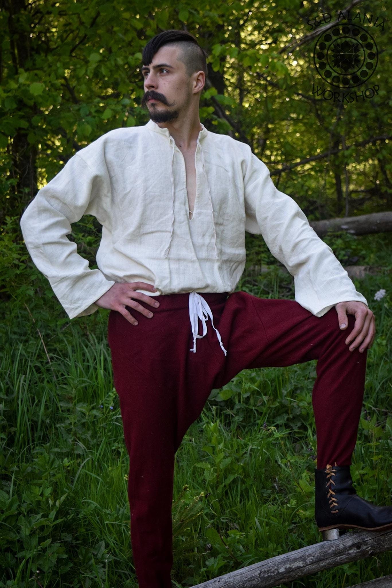 Linen Shirt 16/17th Century. Polish Hungarian Fashion Cossack