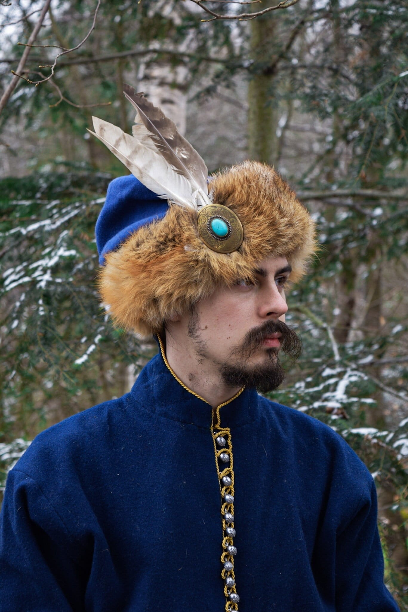 Wool Kolpak Hat High Cap With a Full Fur Rim 17th Century Poland Hungary Cossack LARP Etsy UK