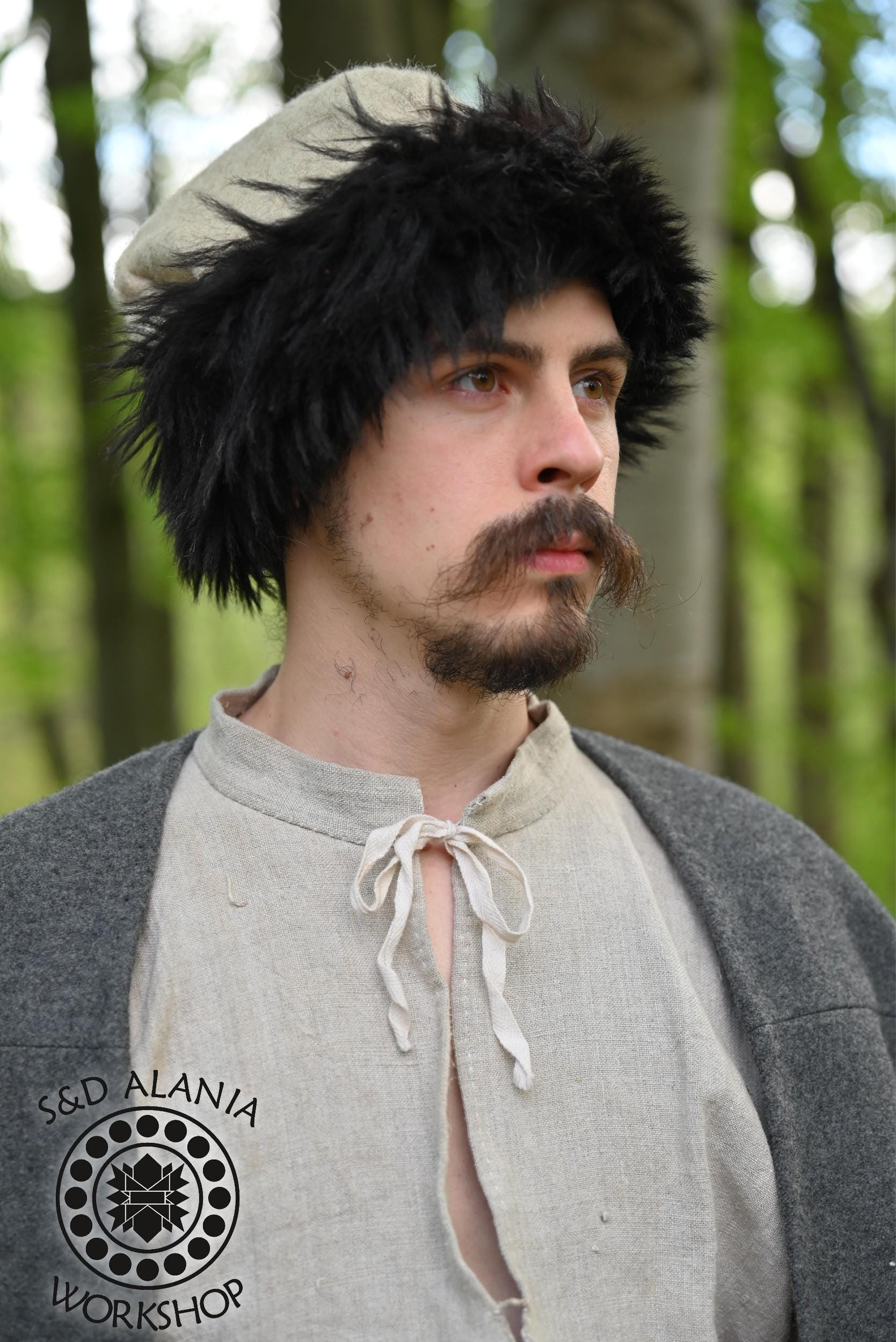 Wool Kolpak Hat With Sheep Fur, Peasant Hat, Poland, Hungary