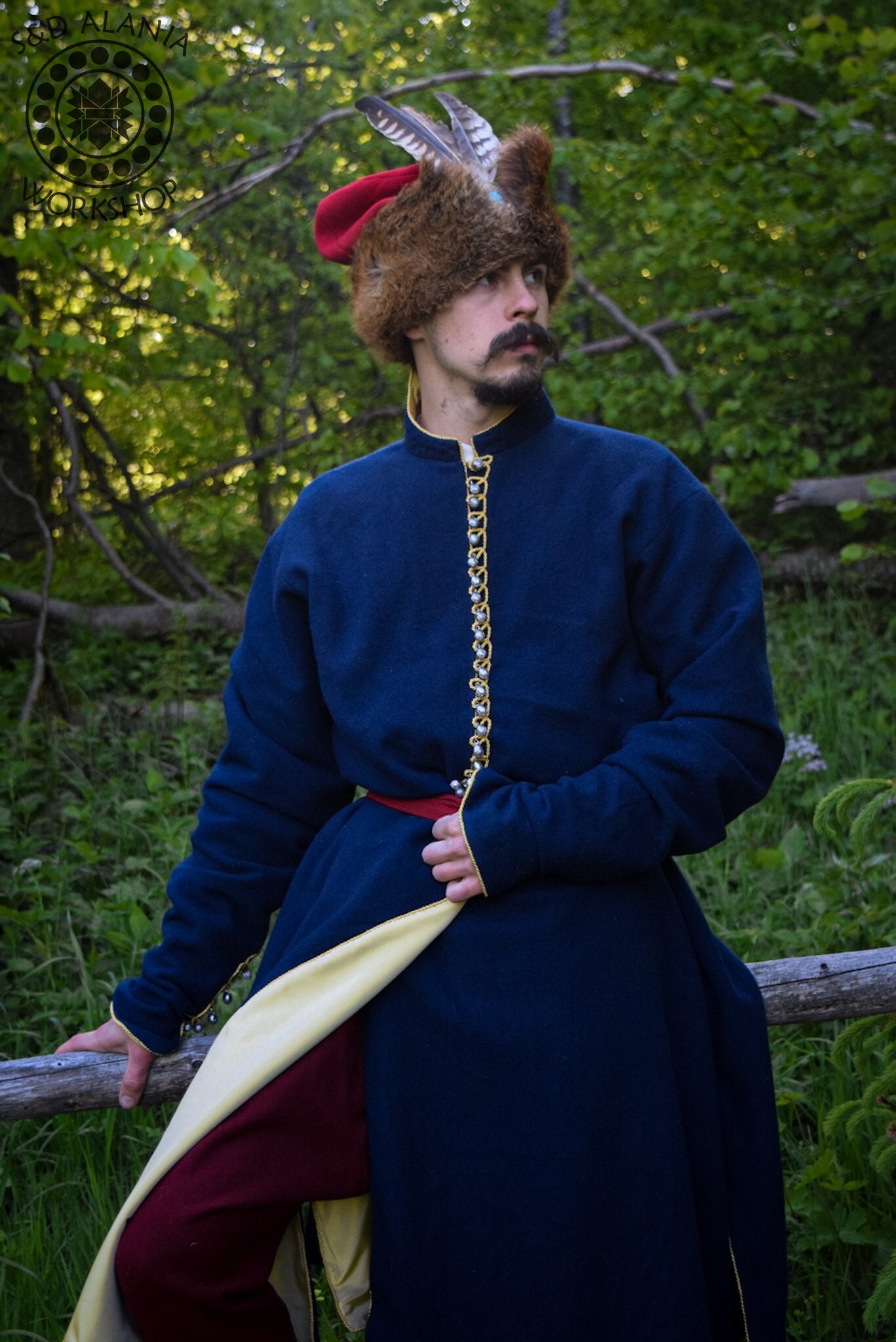 Wool Kolpak Hat, High Cap With a Slit Fur, 17th Century Poland