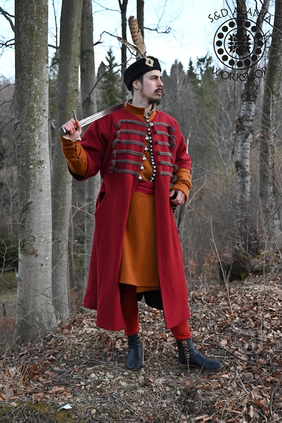 ウールのデリアコート：17世紀ポーランド・リトアニアの再現、LARP