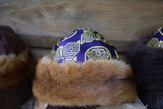 Silk and Sable Satin Lined Faux Fur Hat segment royal crown design double brim Sable hat - Paolo Moretti main image 4