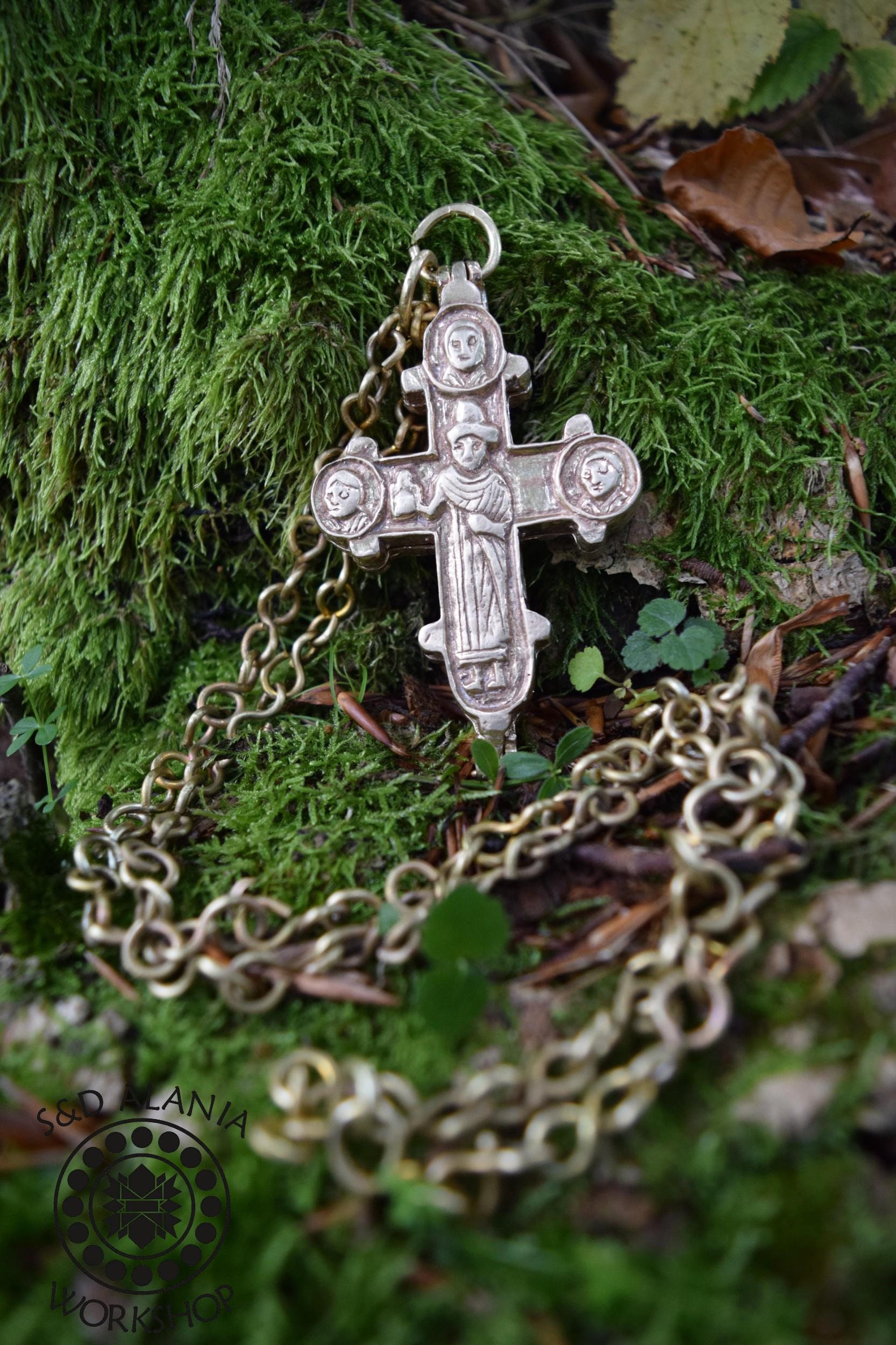 Reliquary Cross, Encolpion, Crucifix Pendant, Kievan Rus 11-13th