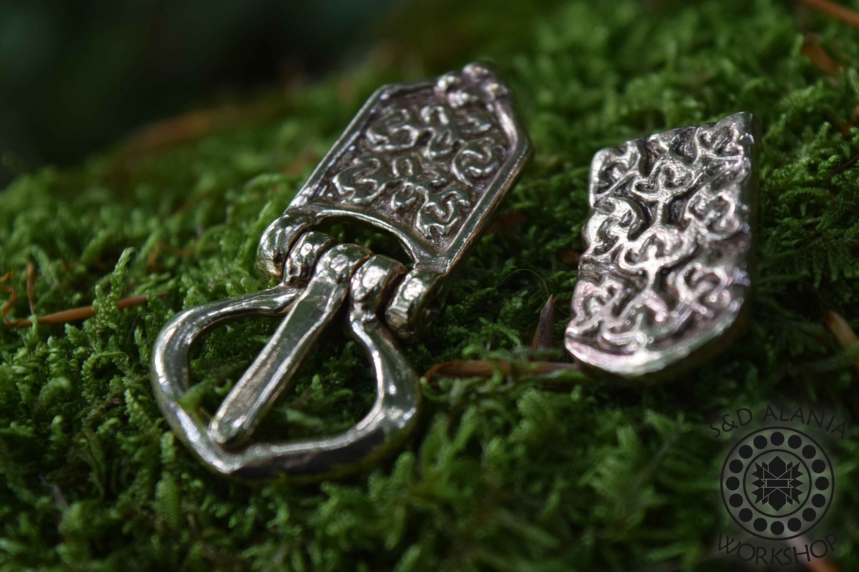 Khazar Buckle and Belt End, Alan, Bulgar, Saltovo-mayaki Belt. 9th