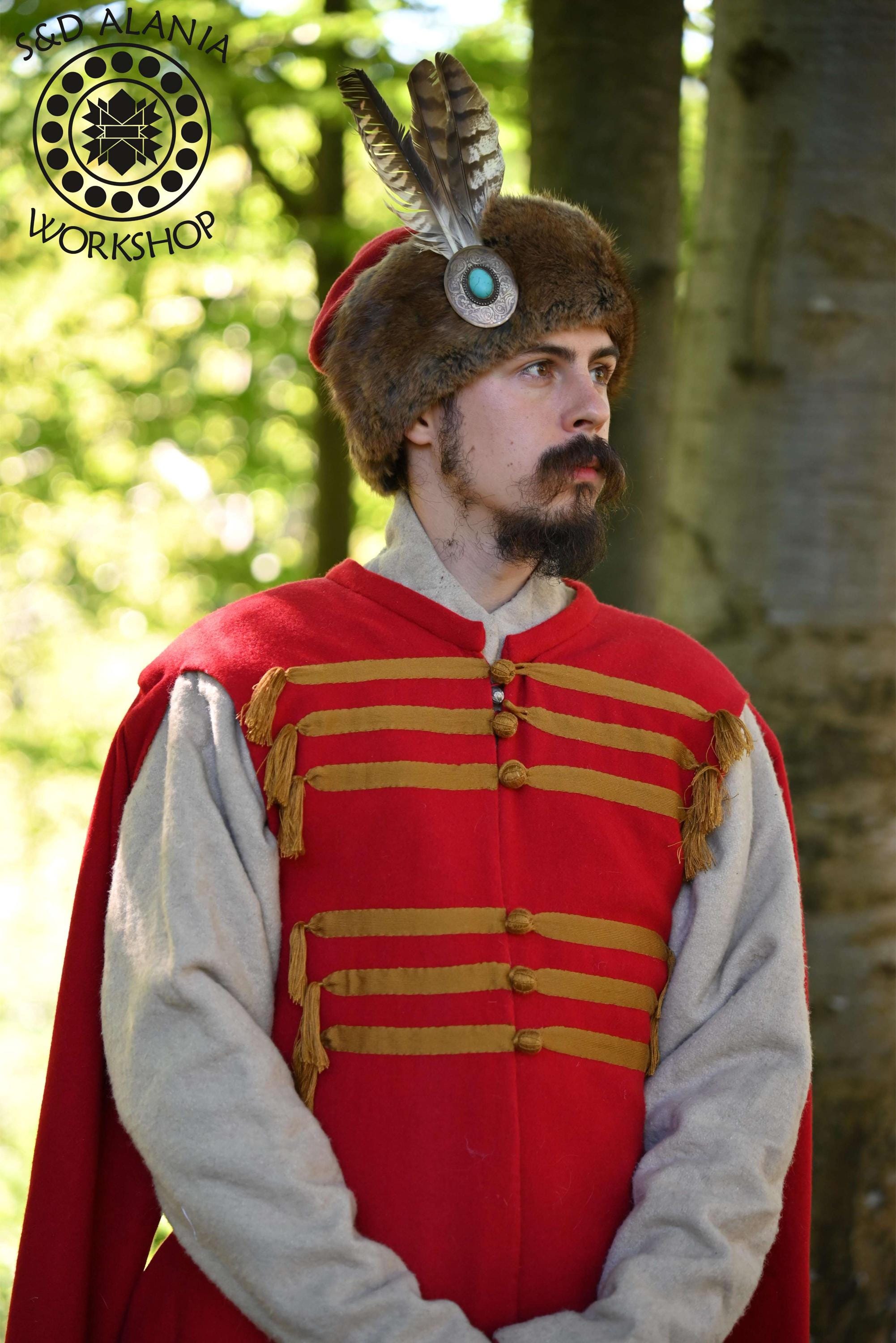 ウールのコルパック帽子：17世紀のポーランド・ハンガリー・コサック