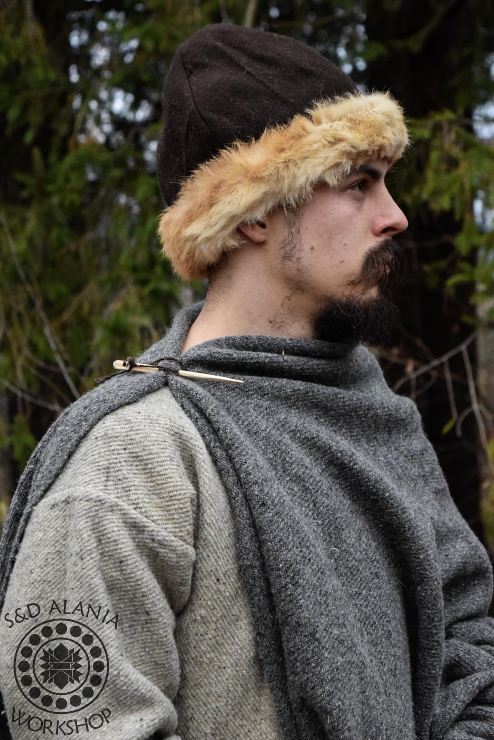 Medieval Viking Wool Hat With Fur Etsy medieval-viking-wool-hat-with-fur-etsy