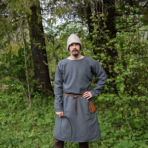 Early Medieval Scandinavian Birka Wool Tunic With Woven Trim