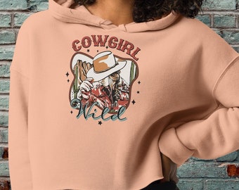 Cowgirls Wild Felpa con cappuccio corta Vestito da cowgirl per donne e ragazze