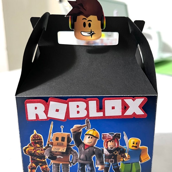 roblox party favor box | set of 6 | party decorations