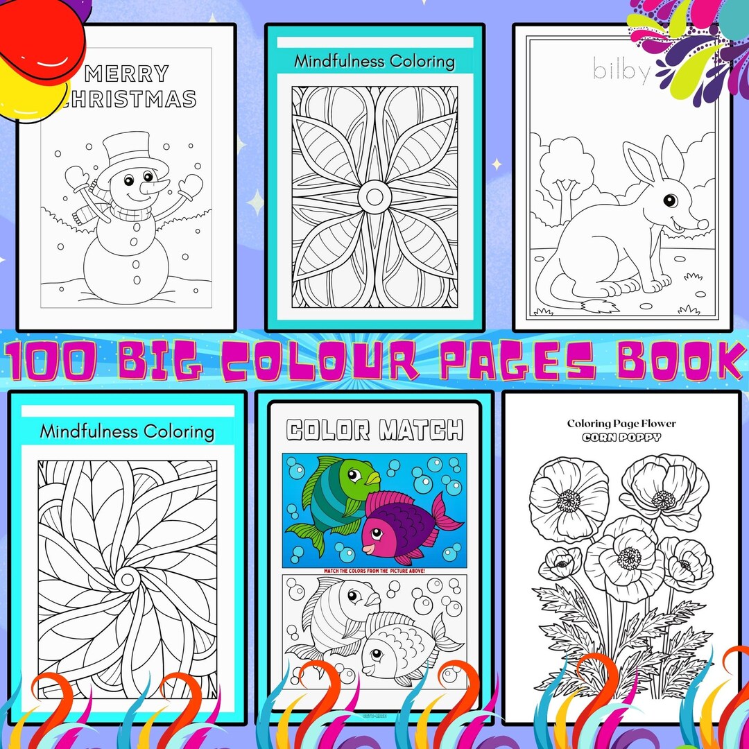Printable Colouring Pages Kids Colouring Pages Print & Color Etsy
