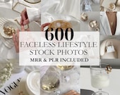 600 Faceless Stock Photos Bundle | Neutral Instagram Content | Luxury Lifestyle Images | For Digital Products & Etsy Sellers | MRR PLR