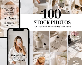 Soft Life Stock Photos Bundle, Luxury Feminine Lifestyle Images, Faceless Content Creator with MRR for Instagram, Pinterest, Social Media
