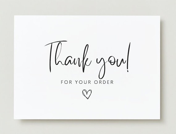 Small Business Thank You Card Template, Editable Business Thank You Card Thanks For Your Purchase Card, Printable Thank You Package Card,