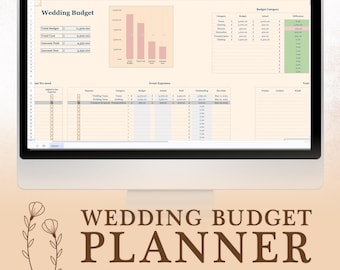Spreadsheet bruiloftplanner | Digitale budgettracker voor bruiloften | Afdrukbaar en bewerkbaar | Google Spreadsheets