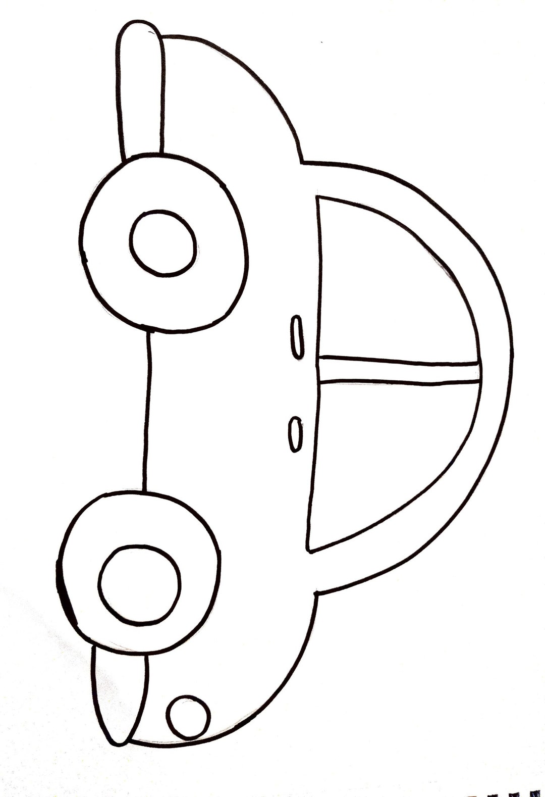 Cute Baby Car Coloring Page Fun and Creative Coloring Page Etsy