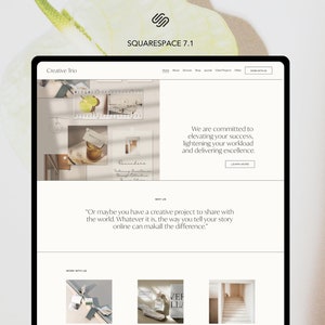 Modern Minimalist Squarespace 7.1 Template, Online Course & Blog Website