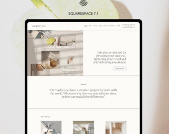 Modern Minimalist Squarespace 7.1 Template, Online-Course & Blog Website
