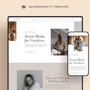 Feminine Squarespace 7.1 Website Template: Minimalist Design