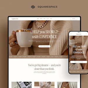 Website Template, Coaching Website, Entrepreneurs Online Business, Aesthetic Website Design for Virtual Assistants, Life Coach, Web Design