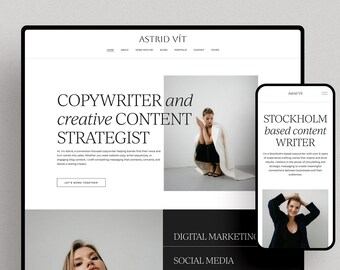 Squarespace 7.1 Website Template: Modern Agency & Portfolio Layout