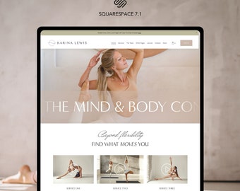 Yoga Squarespace Website Template: Wellness & Coach Design