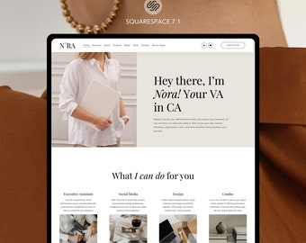 Squarespace 7.1 Website Template for Virtual Assistants