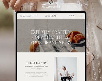 Squarespace 7.1 Website Template: Modern Blog & Services Design