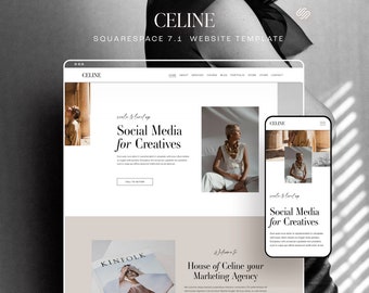 Squarespace Template, Website Template, Template for Courses, Blog and Portfolio Template, Web Templates, Website Design, Premium Templates